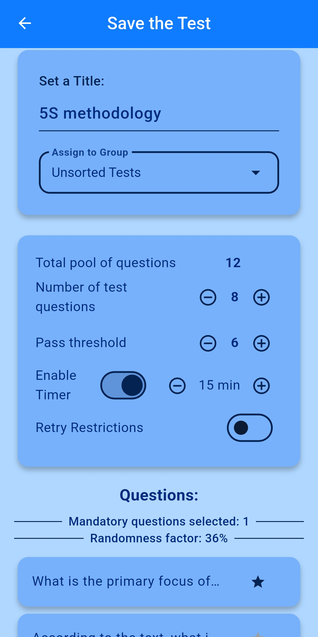 Testius Feature 3